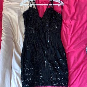 Black sequin dress